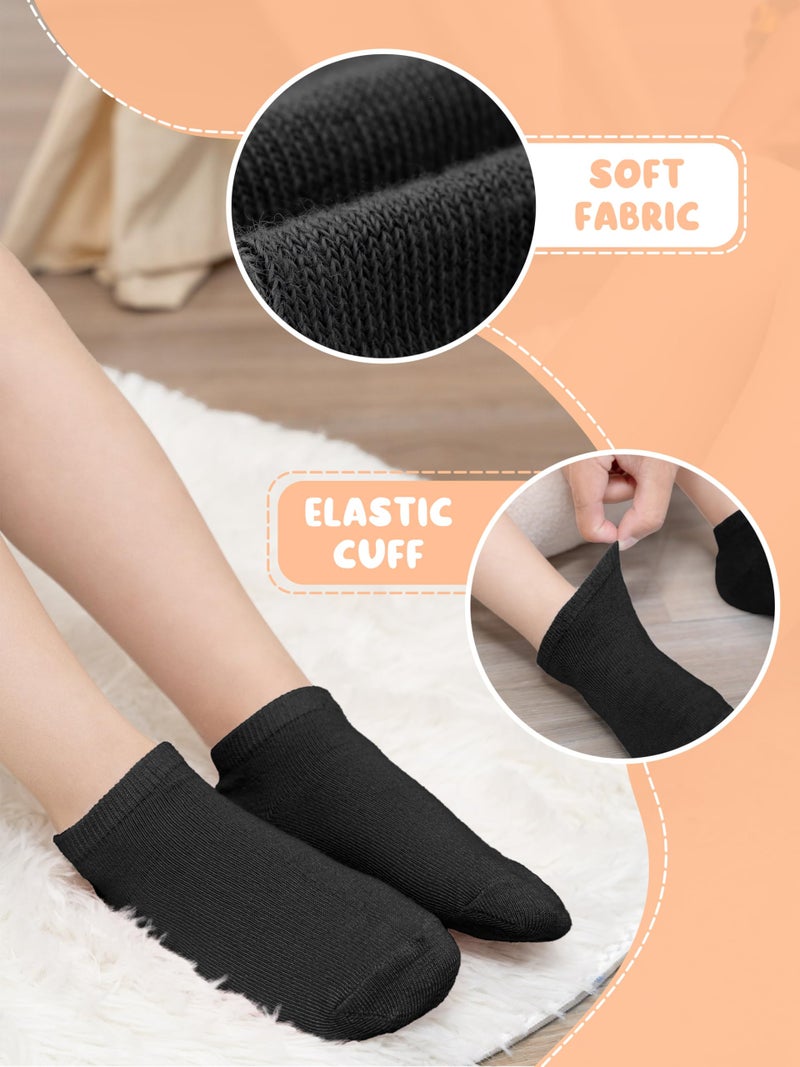 Cooraby 25 Pairs Kids' Socks Low Cut Socks Half Cushion Sport Ankle Athletic Socks for Boys Girls - Image 3